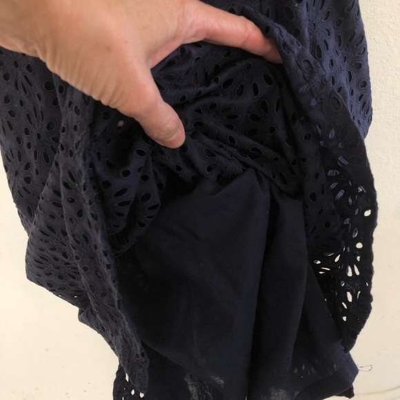 Batik Blue Dress Short Sleeve Aztec Embroidery - Picture 6 of 11